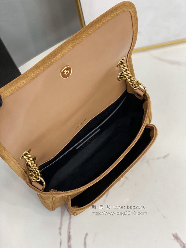 YSL爆款女士包包 聖羅蘭經典款MONOGRAM翻蓋麂皮手袋 YSL肩背斜挎包 533037  jjh1070